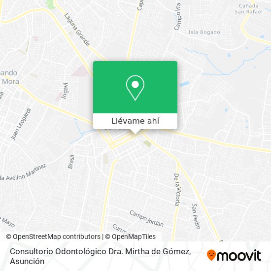 Mapa de Consultorio Odontológico Dra. Mirtha de Gómez