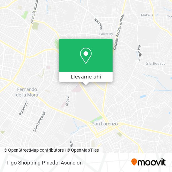 Mapa de Tigo Shopping Pinedo