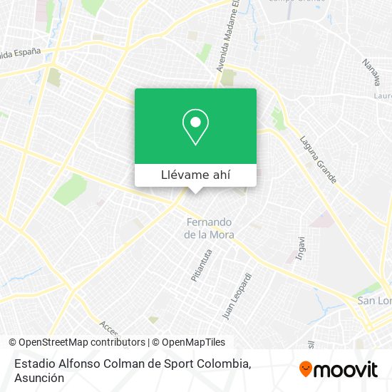 Mapa de Estadio Alfonso Colman de Sport Colombia