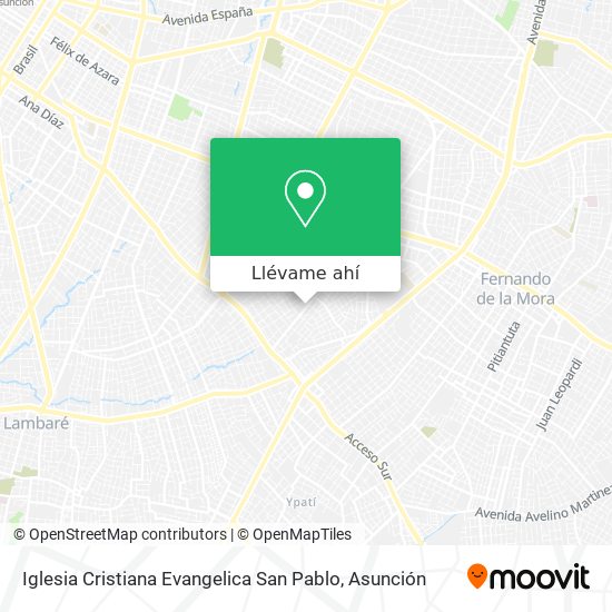 Mapa de Iglesia  Cristiana Evangelica San Pablo