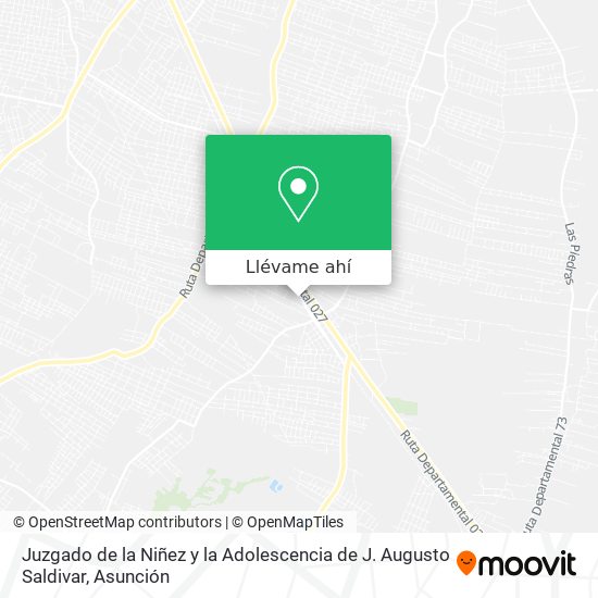 Mapa de Juzgado de la Niñez y la Adolescencia de J. Augusto Saldivar