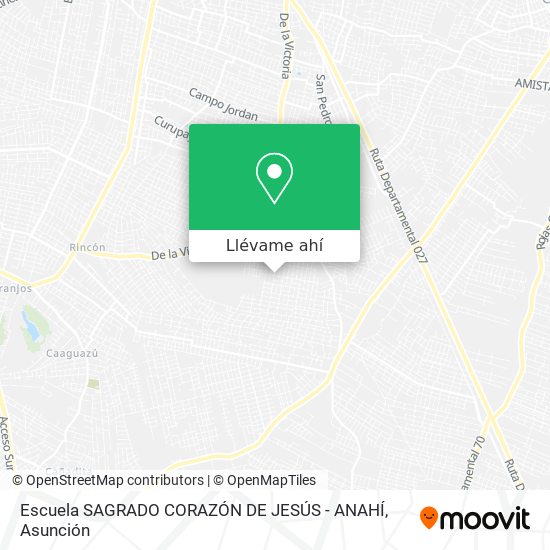 Mapa de Escuela SAGRADO CORAZÓN DE JESÚS - ANAHÍ