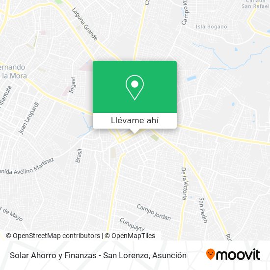 Mapa de Solar Ahorro y Finanzas - San Lorenzo
