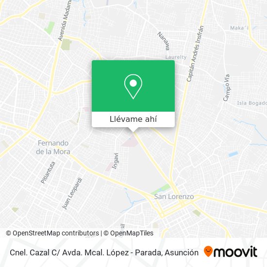 Mapa de Cnel. Cazal C/ Avda. Mcal. López - Parada