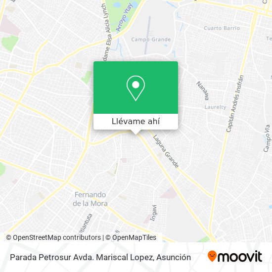 Mapa de Parada Petrosur Avda. Mariscal Lopez