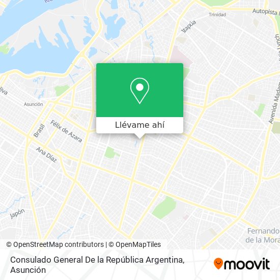 Mapa de Consulado General De la República Argentina