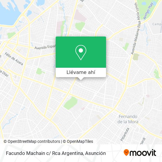 Mapa de Facundo Machain c/ Rca Argentina