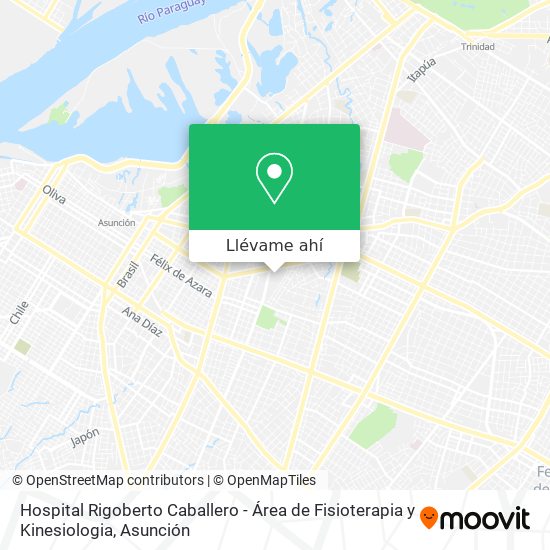 Mapa de Hospital Rigoberto Caballero - Área de Fisioterapia y Kinesiologia