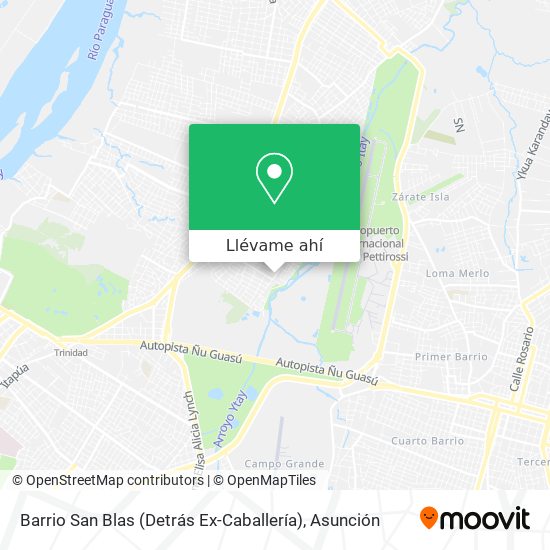 Mapa de Barrio San Blas (Detrás Ex-Caballería)