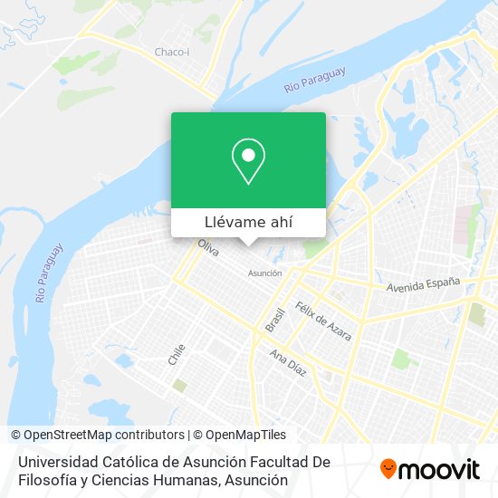 Mapa de Universidad Católica de Asunción Facultad De Filosofía y Ciencias Humanas
