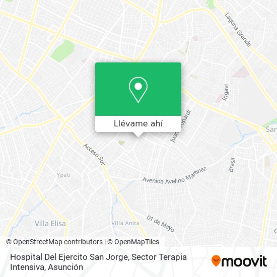 Mapa de Hospital Del Ejercito San Jorge, Sector Terapia Intensiva