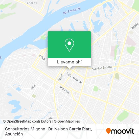 Mapa de Consultorios Migone - Dr. Nelson Garcia Riart
