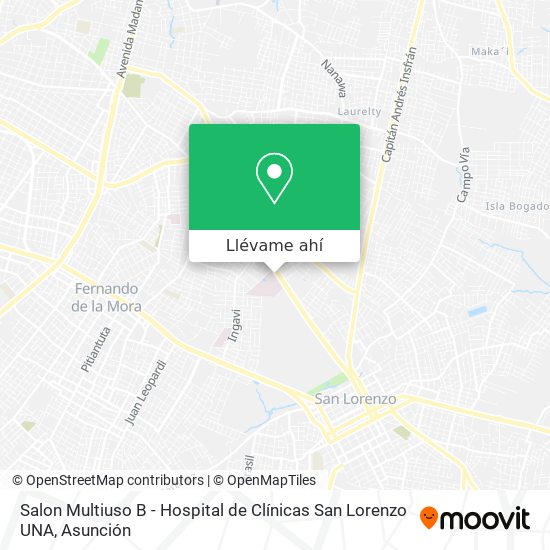 Mapa de Salon Multiuso B - Hospital de Clínicas San Lorenzo UNA