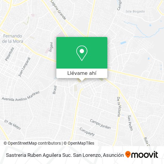 Mapa de Sastreria Ruben Aguilera Suc. San Lorenzo