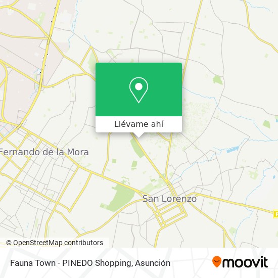 Mapa de Fauna Town - PINEDO Shopping