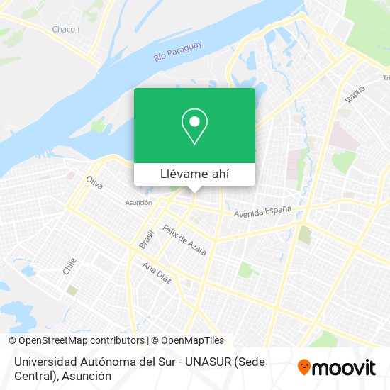 Mapa de Universidad Autónoma del Sur - UNASUR (Sede Central)