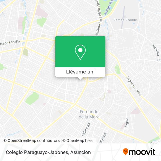 Mapa de Colegio Paraguayo-Japones