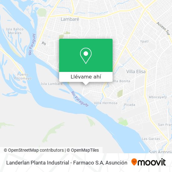 Mapa de Landerlan Planta Industrial - Farmaco S.A