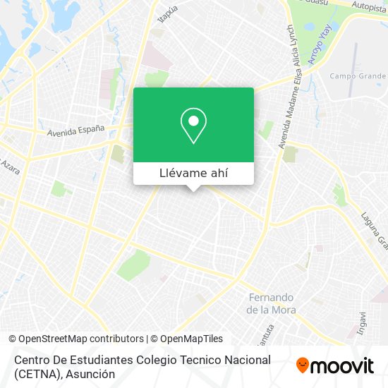 Mapa de Centro De Estudiantes Colegio Tecnico Nacional (CETNA)
