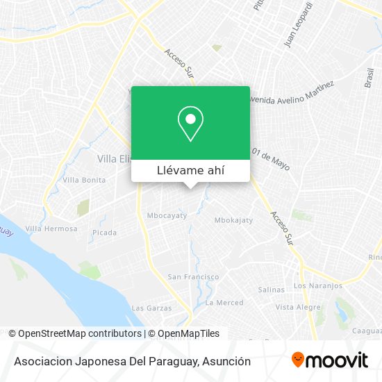 Mapa de Asociacion Japonesa Del Paraguay