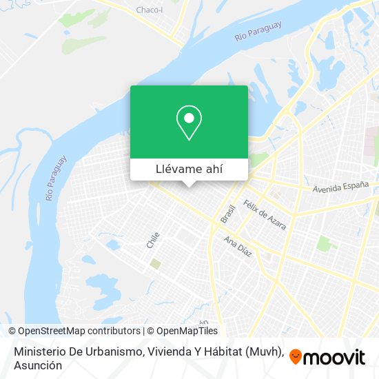 Mapa de Ministerio De Urbanismo, Vivienda Y Hábitat (Muvh)