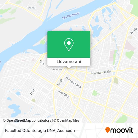 Mapa de Facultad Odontología UNA