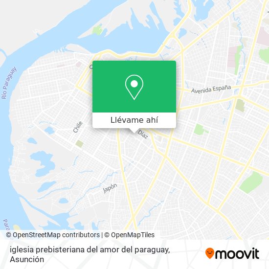 Mapa de iglesia prebisteriana del amor del paraguay