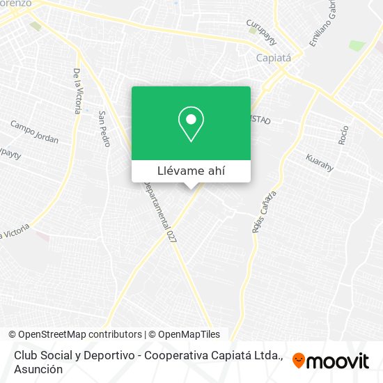 Mapa de Club Social y Deportivo - Cooperativa Capiatá Ltda.