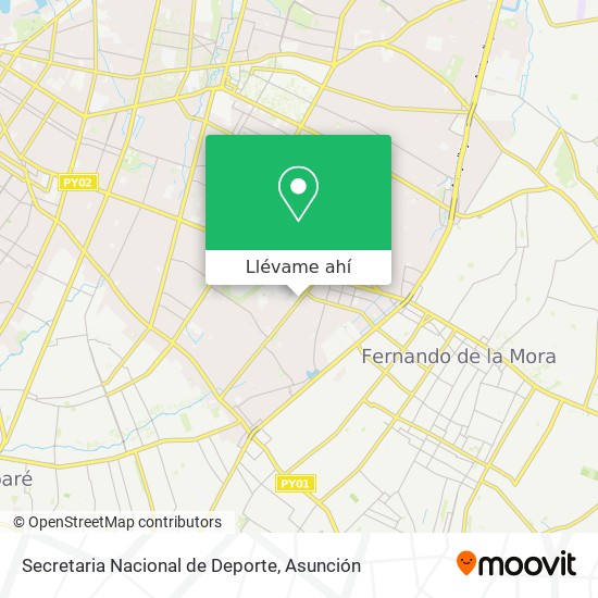 Mapa de Secretaria Nacional de Deporte