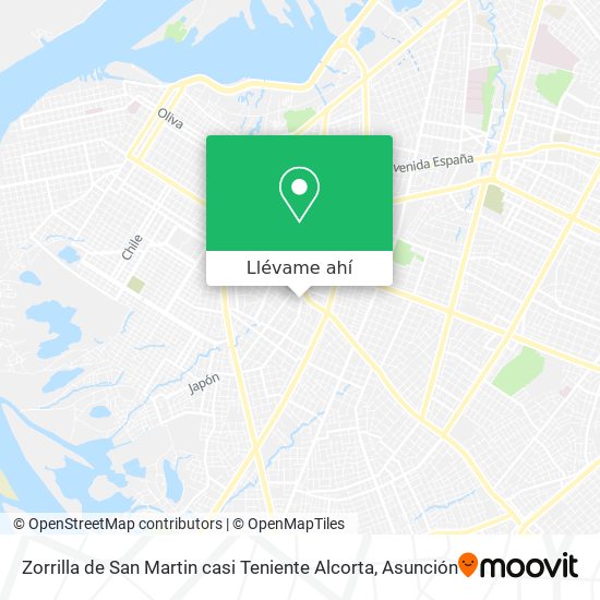 Mapa de Zorrilla de San Martin casi Teniente Alcorta