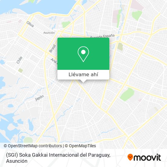 Mapa de (SGI) Soka Gakkai Internacional del Paraguay