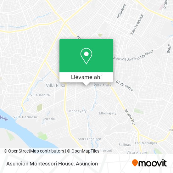 Mapa de Asunción Montessori House