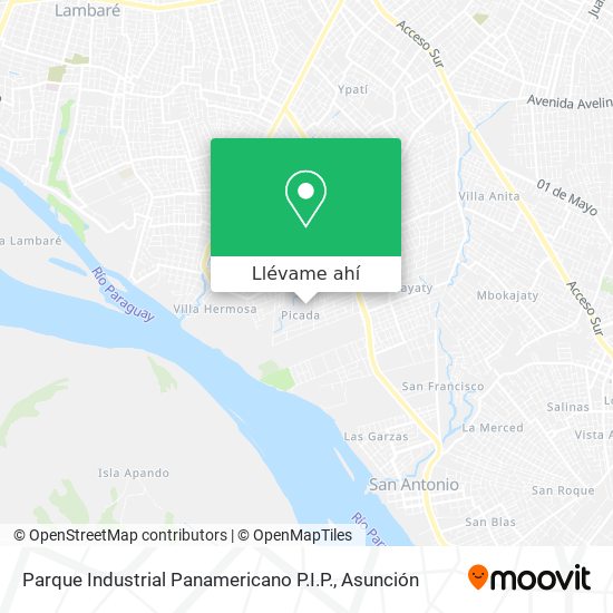 Mapa de Parque Industrial Panamericano P.I.P.