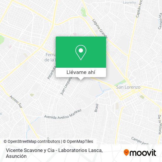 Mapa de Vicente Scavone y Cia - Laboratorios Lasca
