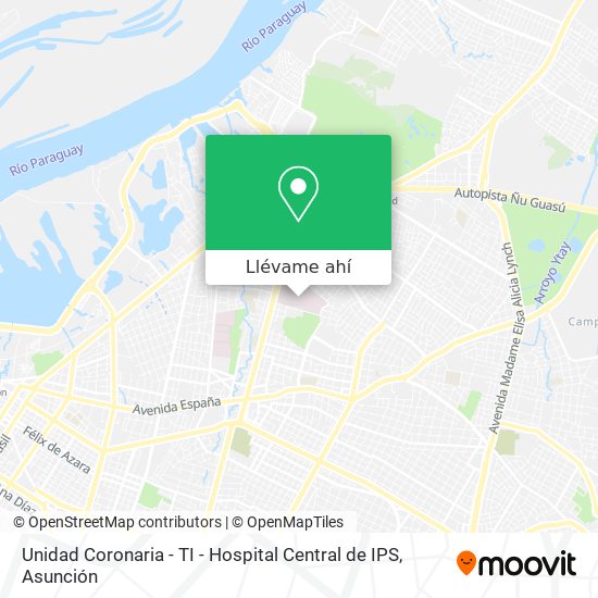Mapa de Unidad Coronaria - TI - Hospital Central de IPS