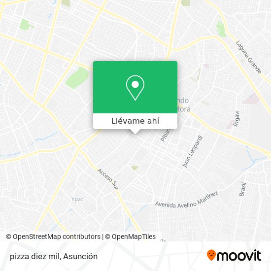 Mapa de pizza diez mil