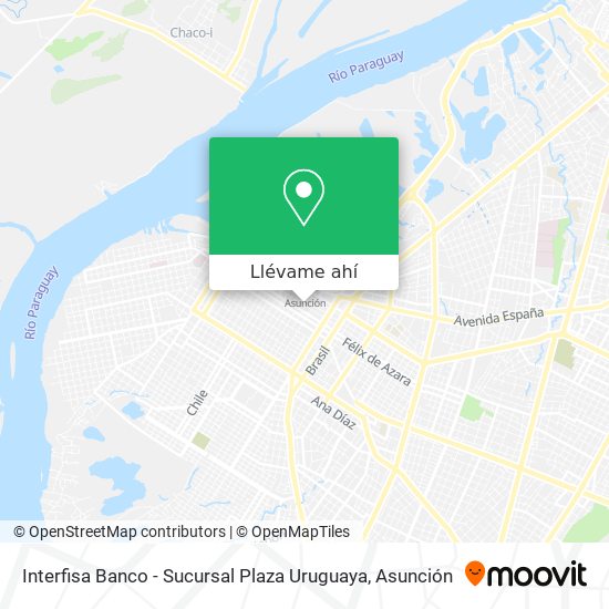 Mapa de Interfisa Banco - Sucursal Plaza Uruguaya