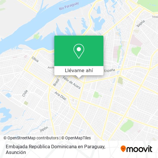 Mapa de Embajada República Dominicana en Paraguay