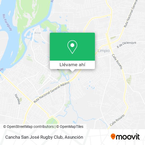 Mapa de Cancha San José Rugby Club