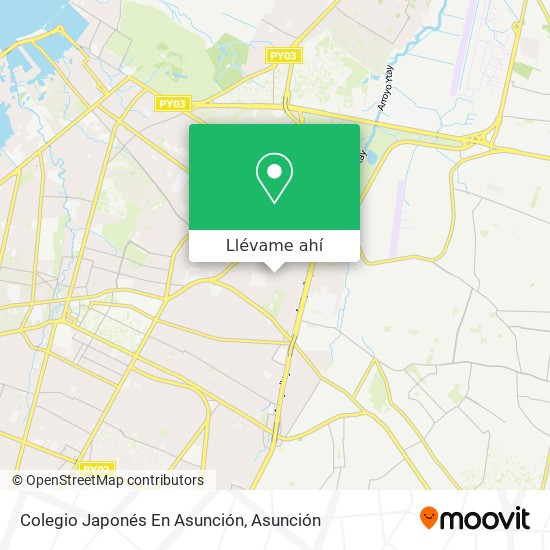 Mapa de Colegio Japonés En Asunción