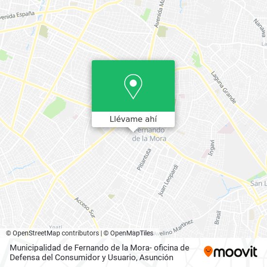 Mapa de Municipalidad de Fernando de la Mora- oficina de Defensa del Consumidor y Usuario