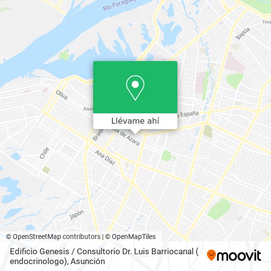 Mapa de Edificio Genesis / Consultorio Dr. Luis Barriocanal ( endocrinologo)