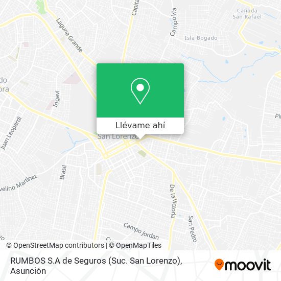 Mapa de RUMBOS S.A de Seguros (Suc. San Lorenzo)