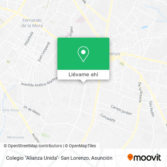 Mapa de Colegio "Alianza Unida"- San Lorenzo