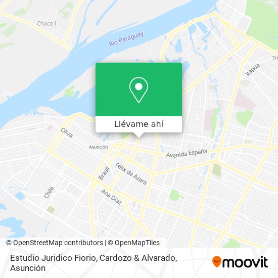 Mapa de Estudio Juridico Fiorio, Cardozo & Alvarado