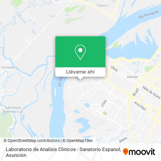 Mapa de Laboratorio de Analisis Clinicos - Sanatorio Espanol
