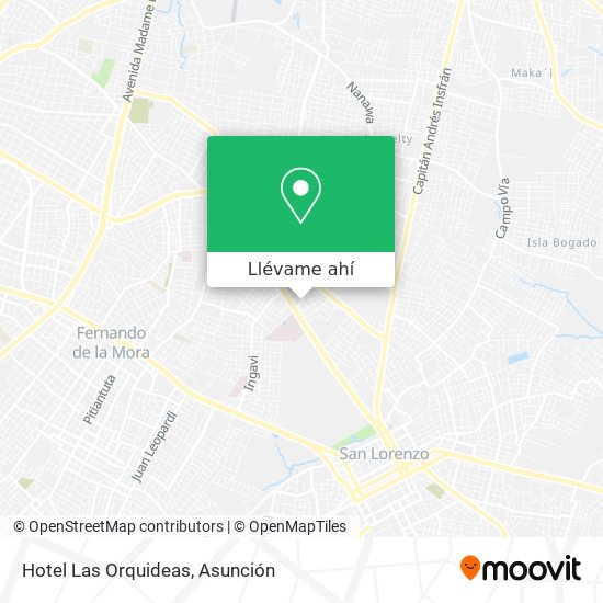 Mapa de Hotel Las Orquideas