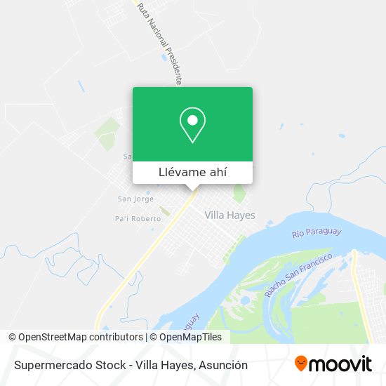 Mapa de Supermercado Stock - Villa Hayes