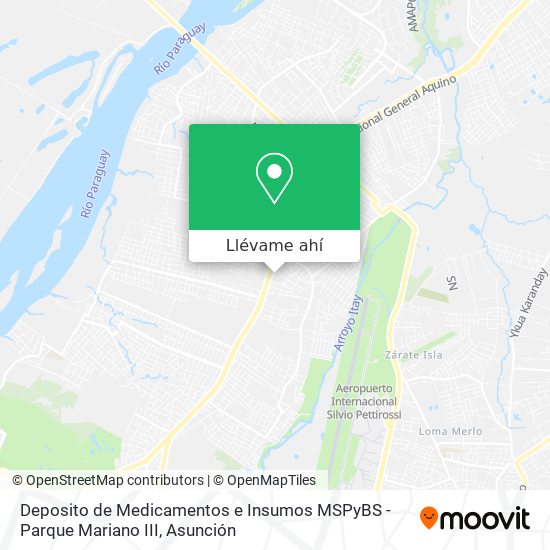 Mapa de Deposito de Medicamentos e Insumos MSPyBS - Parque Mariano III