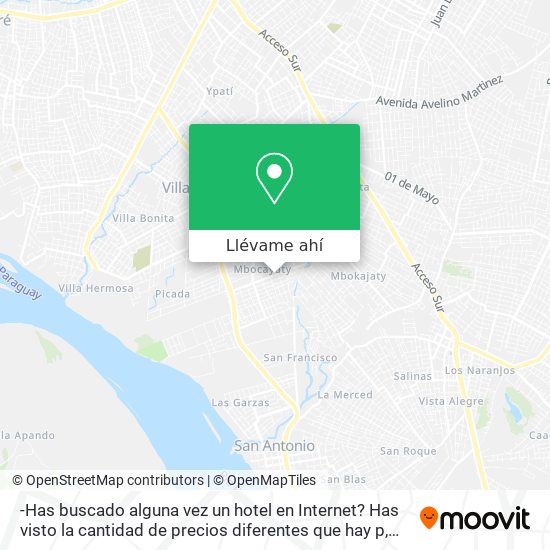 Mapa de -Has buscado alguna vez un hotel en Internet? Has visto la cantidad de precios diferentes que hay p